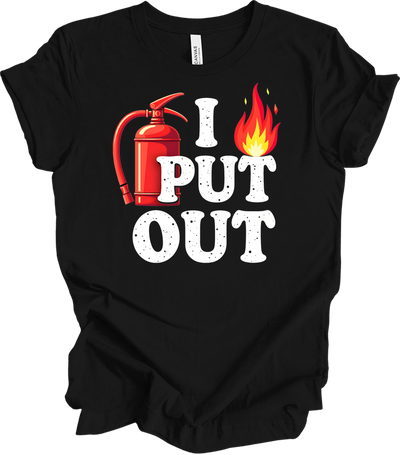 I Put Out Firefighter T-Shirt in Black