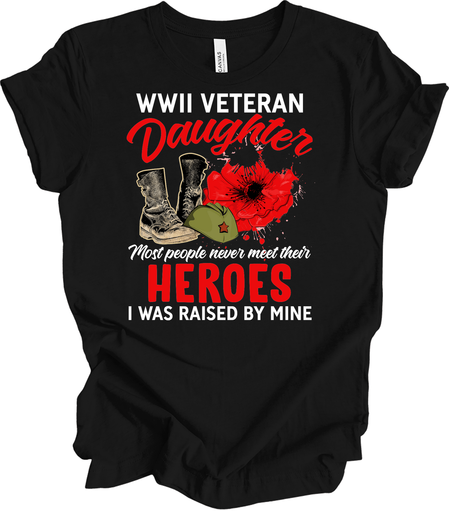 WWII Veteran Daughter T-Shirt in Black
