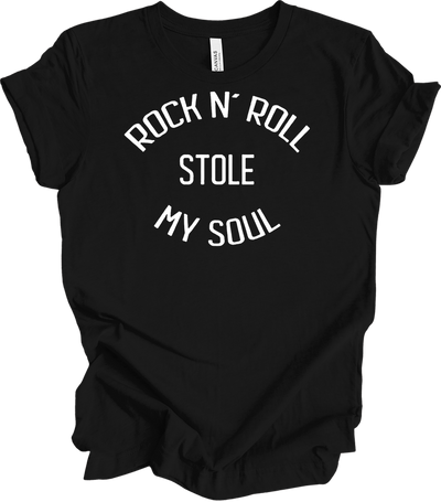 Rock N' Roll Stole My Soul T-Shirt in Black
