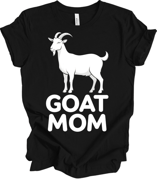 GOAT MOM for Women T-Shirt in Black