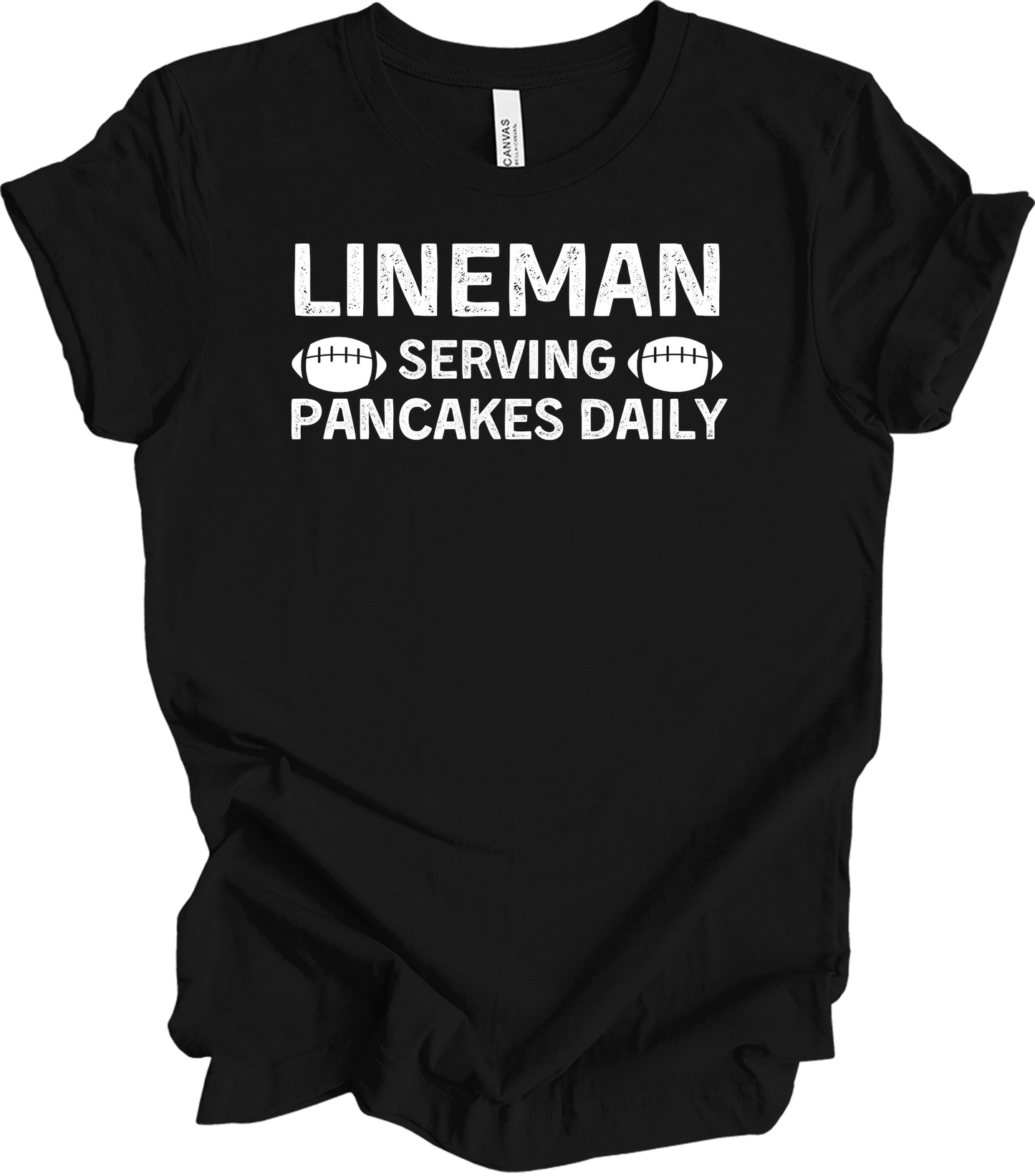 Lineman Pancakes Daily T-Shirt in Black
