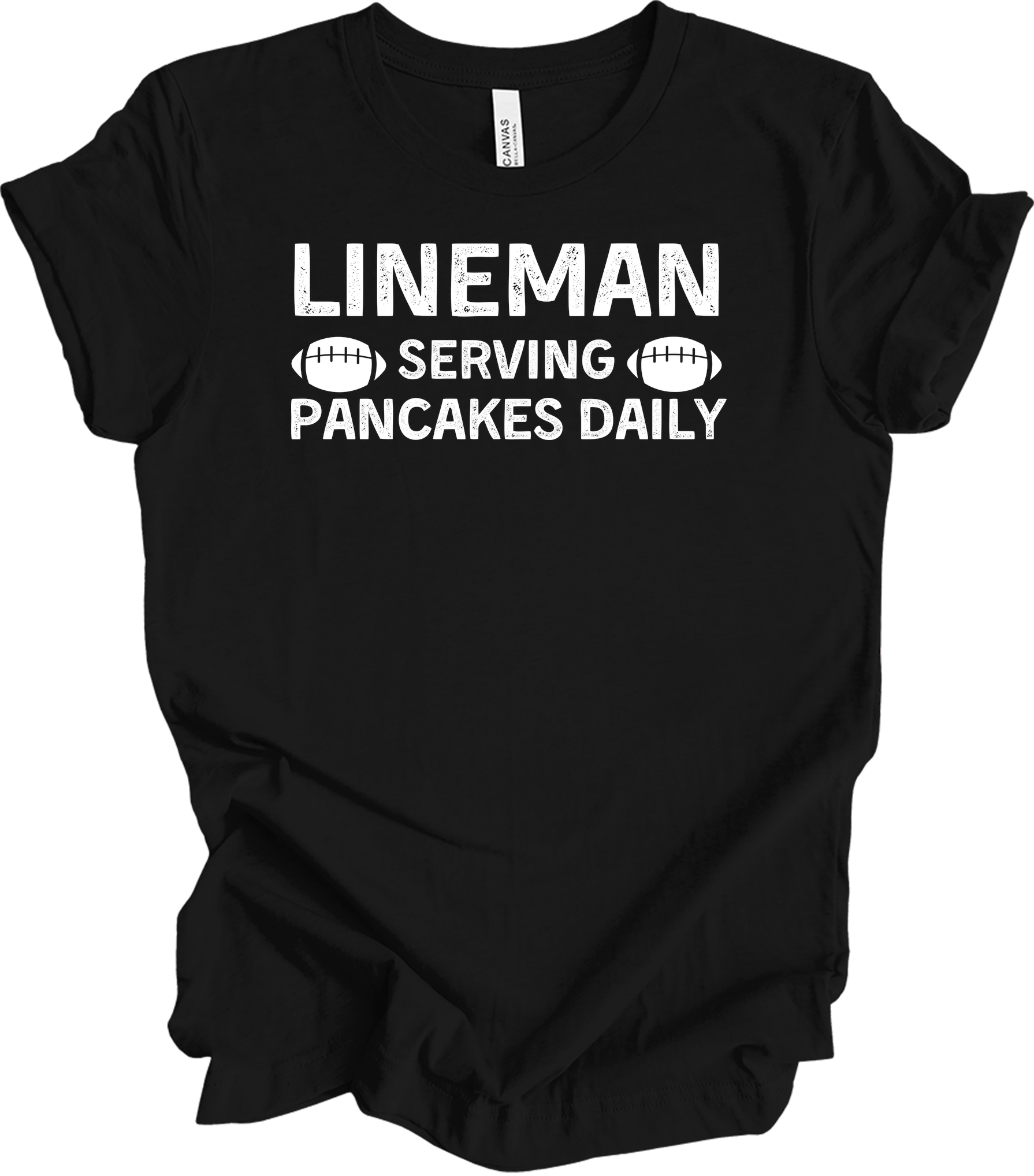 Lineman Pancakes Daily T-Shirt in Black