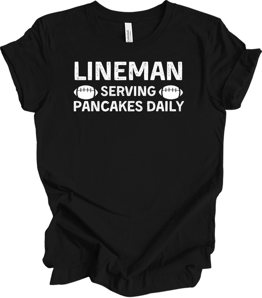 Lineman Pancakes Daily T-Shirt in Black