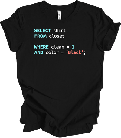 SQL Query : SELECT FROM Closet T-Shirt in Black