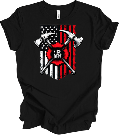 Firefighter Axe Flag T-Shirt