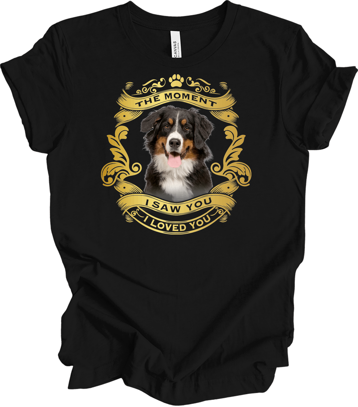 Bernese Mountain Dog Love T-Shirt in Black