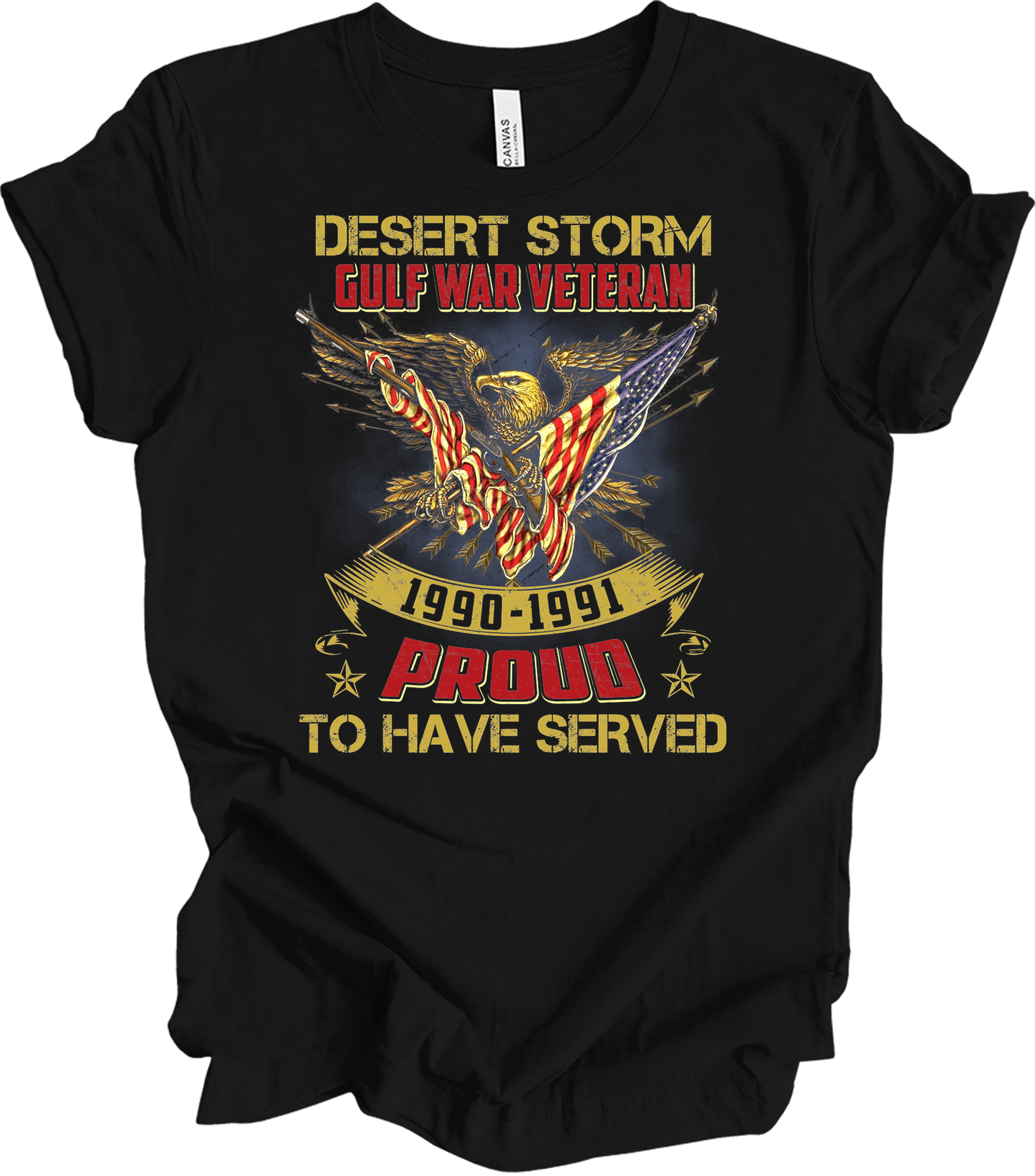 Desert Storm Veteran Proud T-Shirt in Black