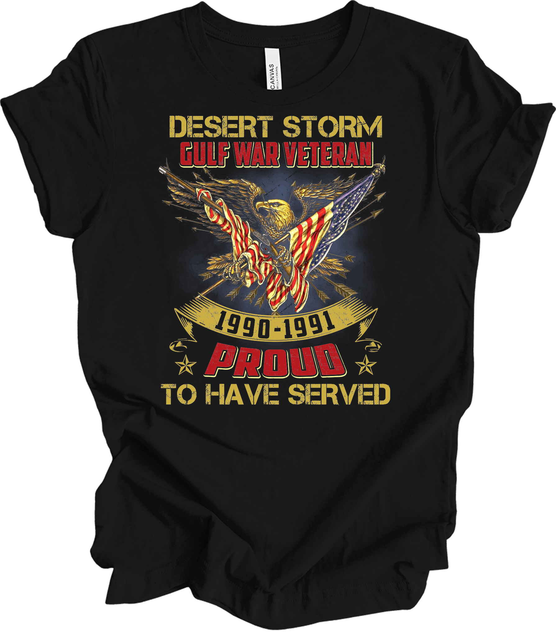 Desert Storm Veteran Proud T-Shirt in Black