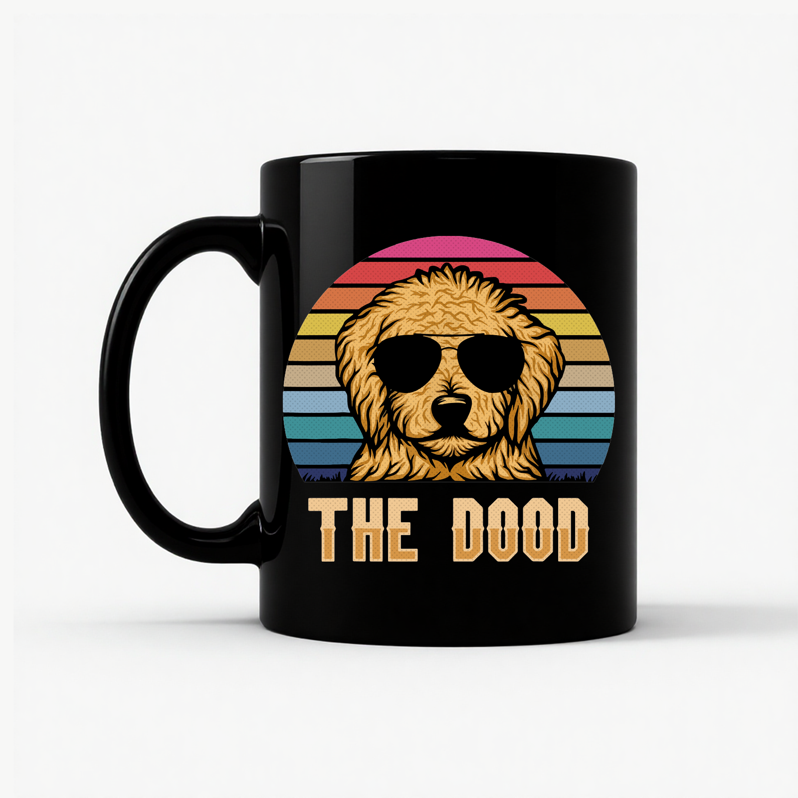 The Dood Goldendoodle - Vintage Retro Dog Lover Mug in Black