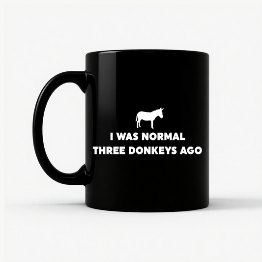 Funny Donkey Lover Mug in Black