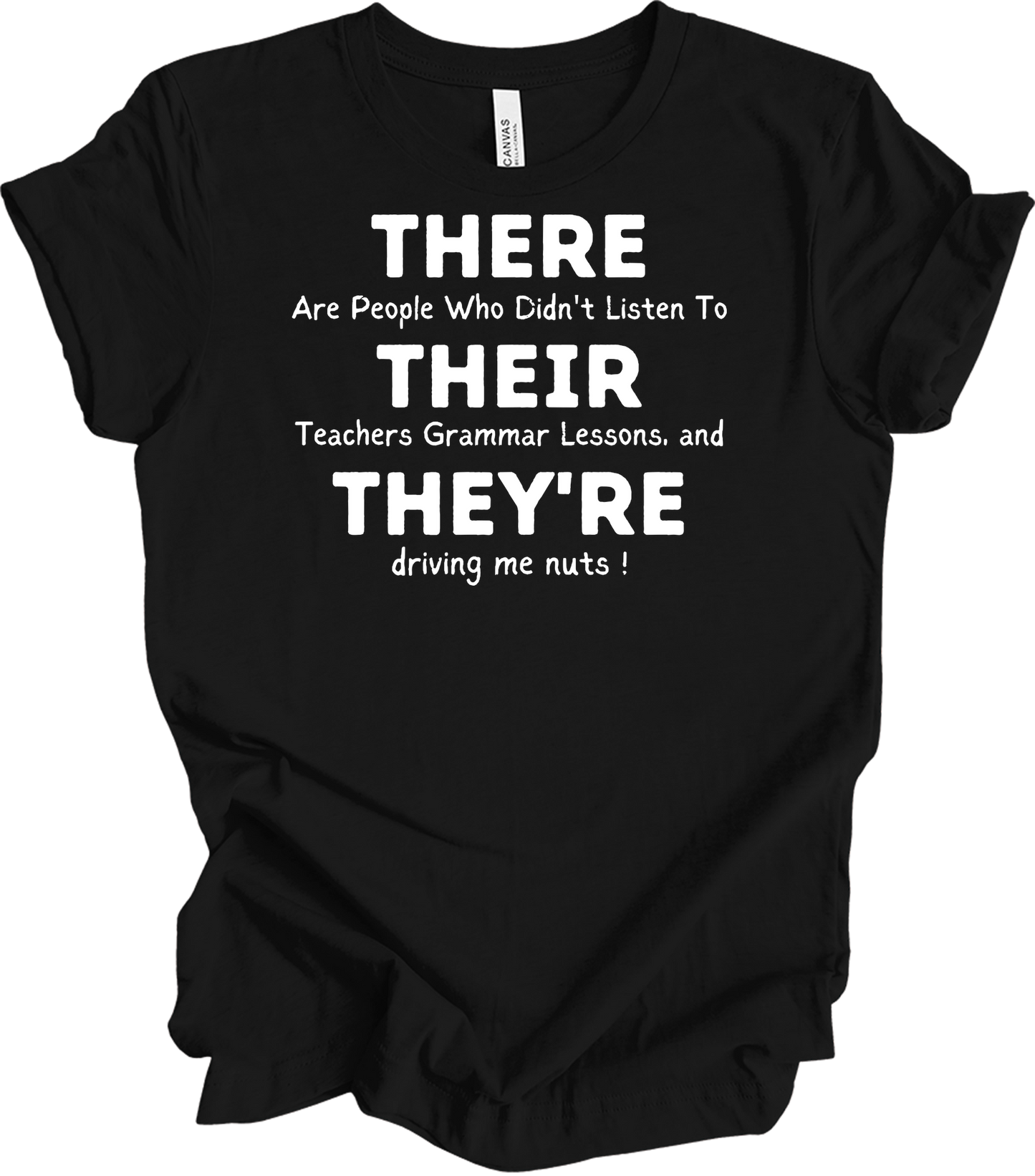 English Teacher Grammar T-Shirt in Black