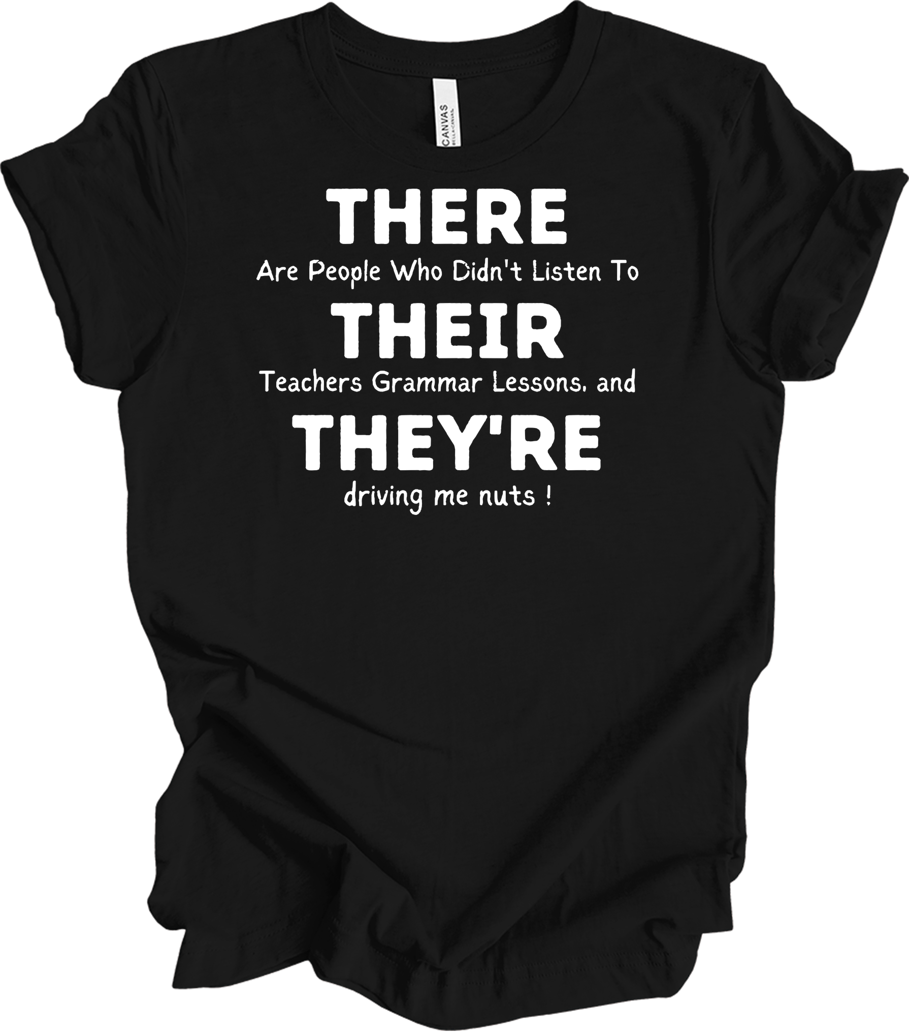 English Teacher Grammar T-Shirt in Black