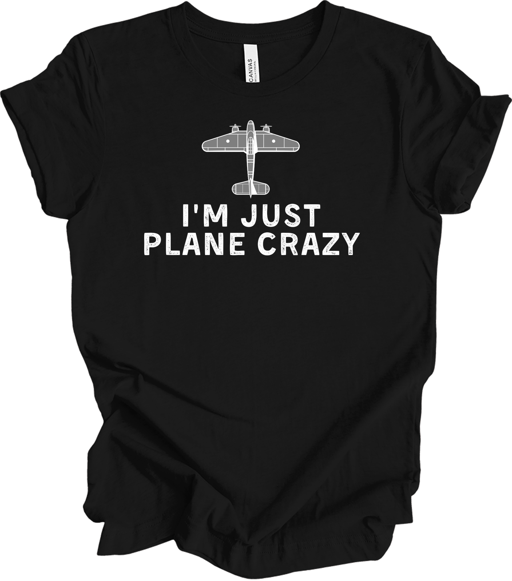 I'm Just Plane Crazy T-Shirt in Black