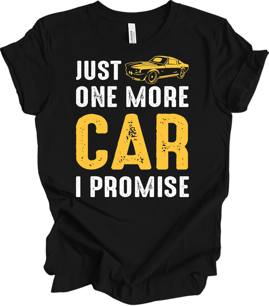 Just One More Car I Promise T-Shirt in Black