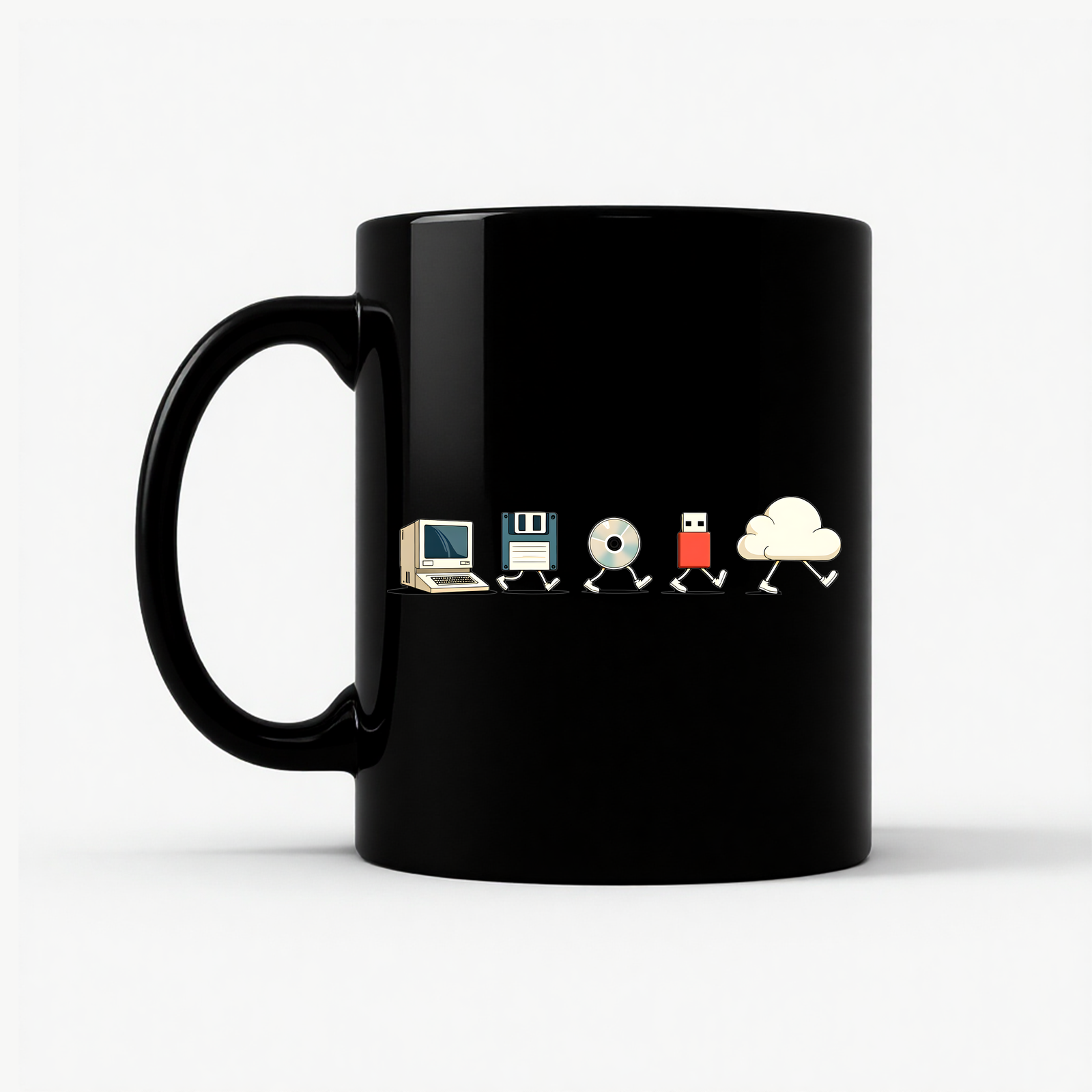 Retro Programmer Evolution Mug in Black