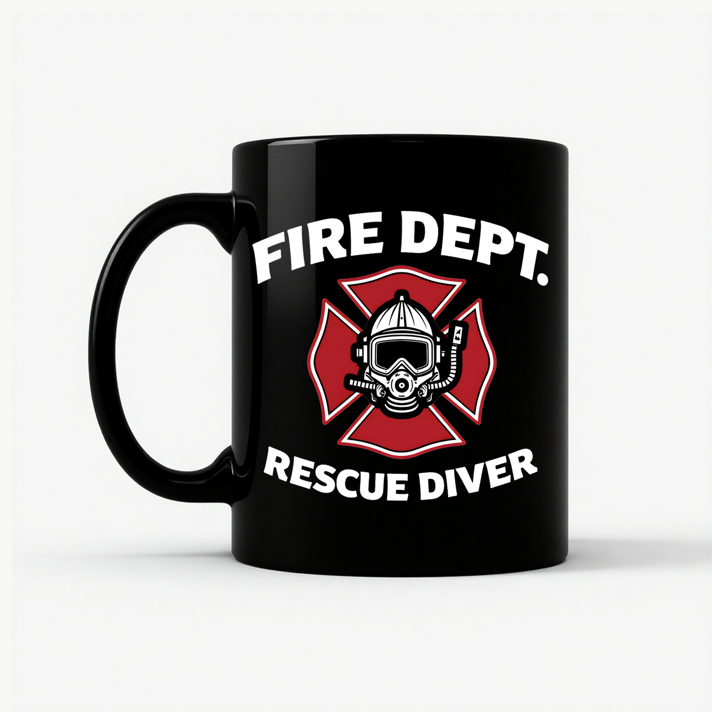 Fire Dept. Rescue Diver Mug in Black