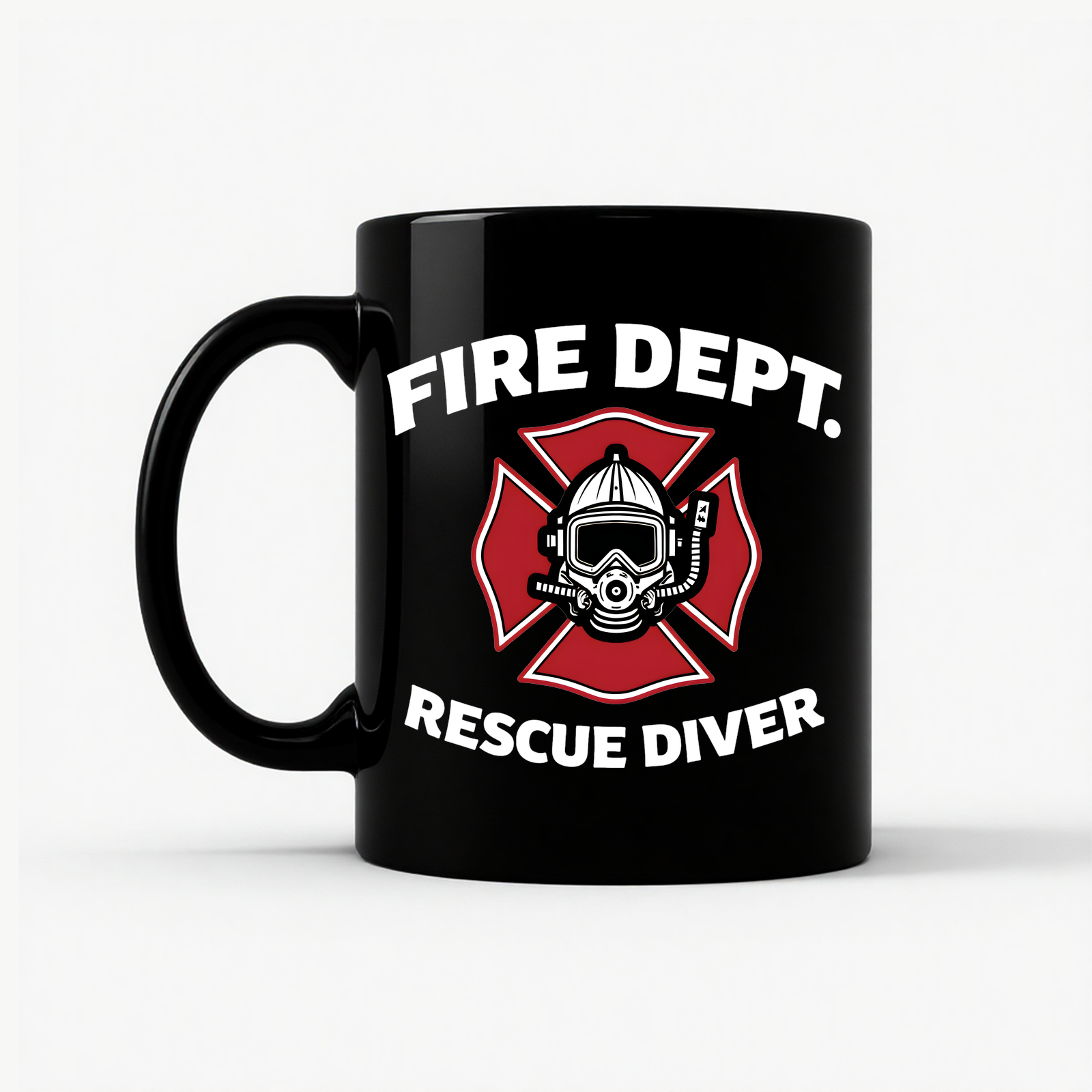 Fire Dept. Rescue Diver Mug in Black