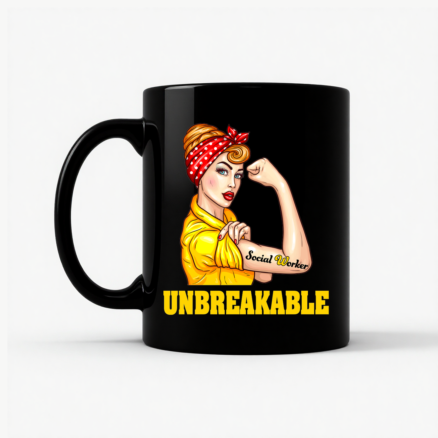 Unbreakable Social Worker Mug in Black