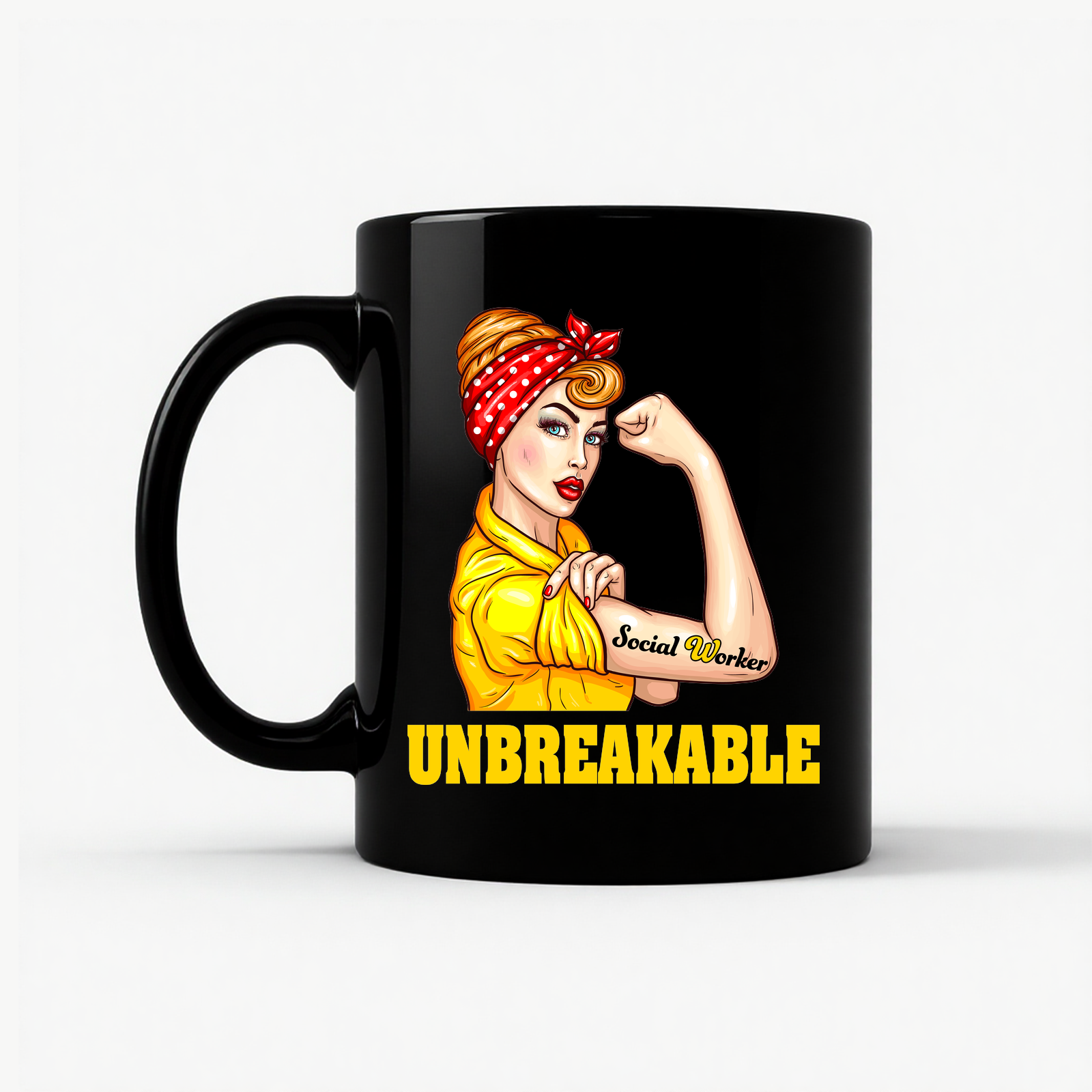 Unbreakable Social Worker Mug in Black