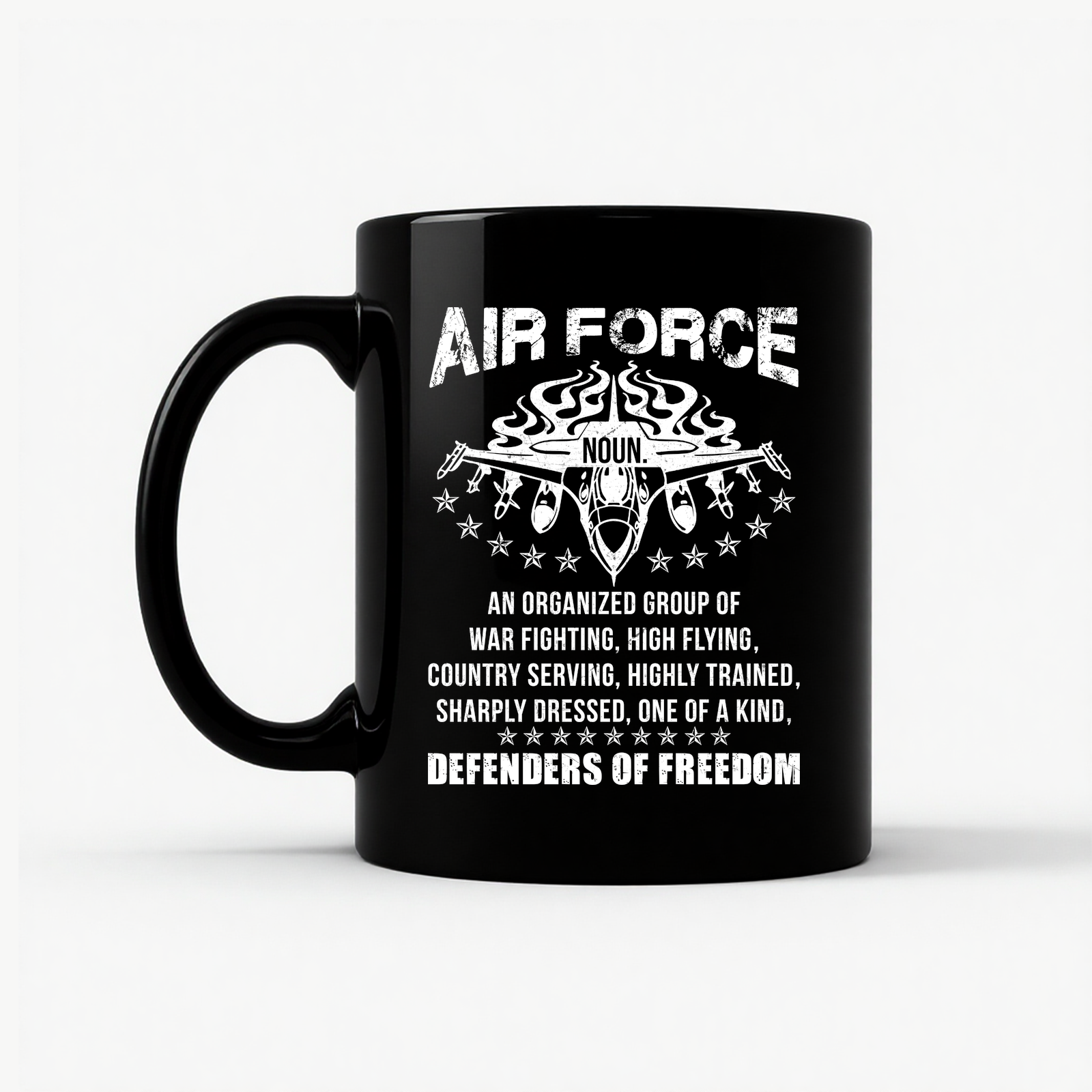 Air Force Noun : Freedom Defenders Mug in Black