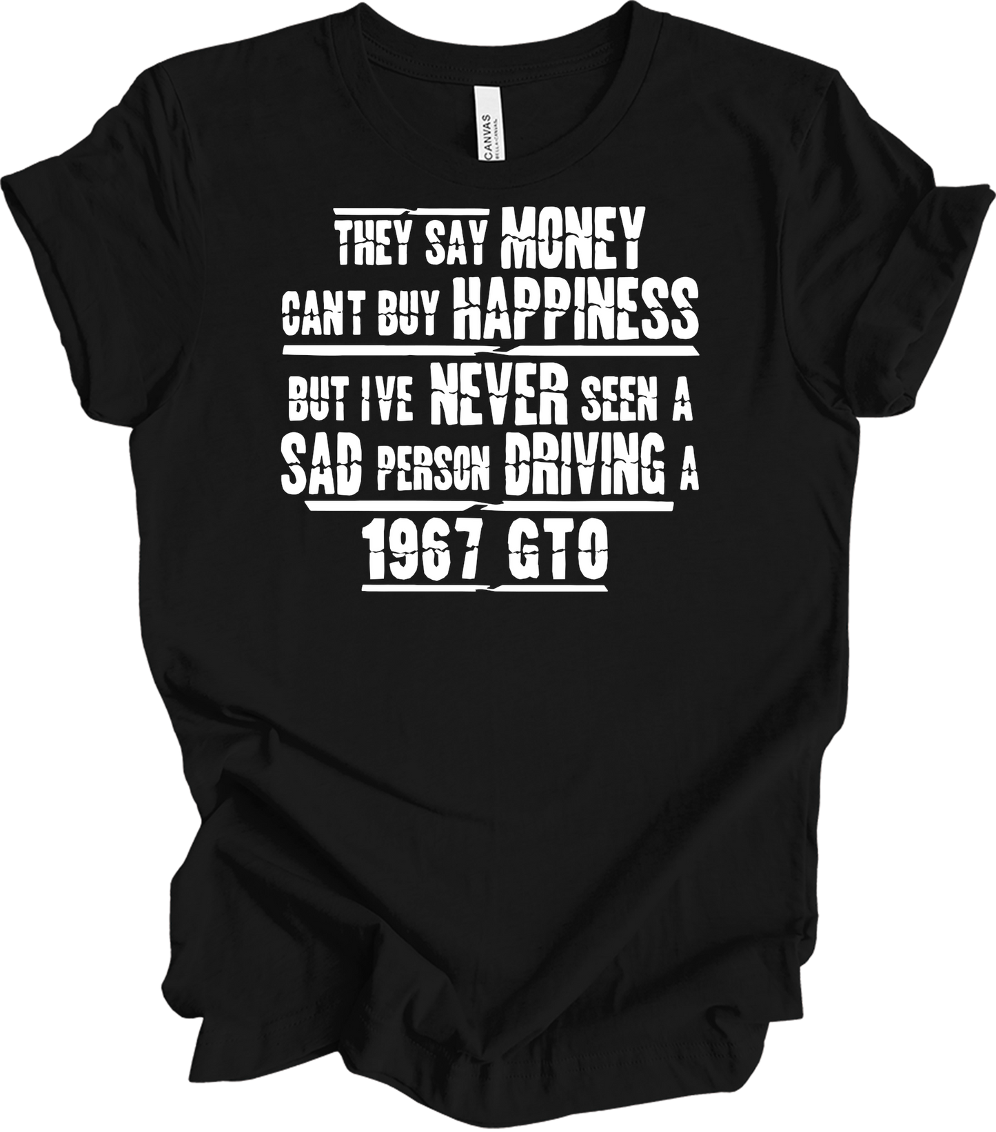 1967 GTO Car Parts T-Shirt in Black