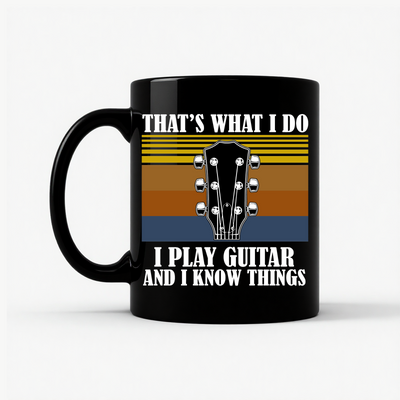 Guitar Player : Know Things Mug in Black