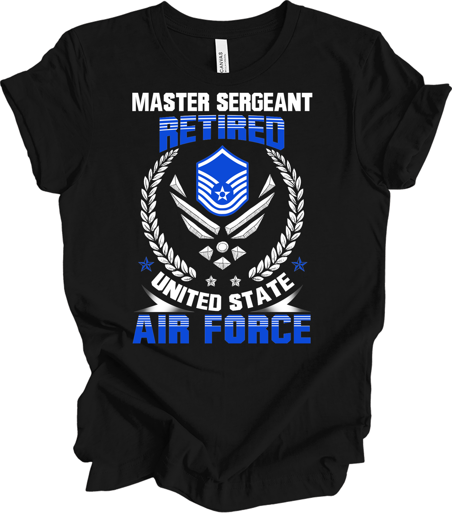 Master Sergeant Retired USAF T-Shirt in Black