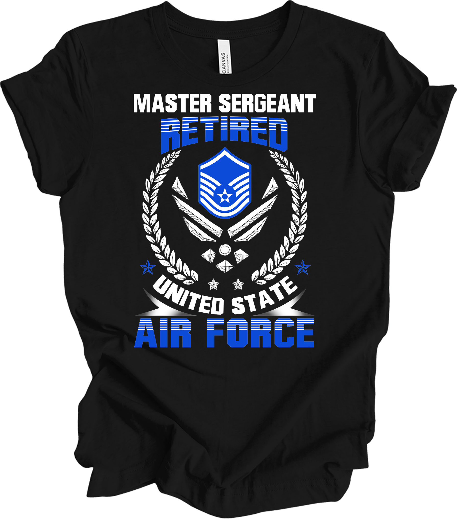 Master Sergeant Retired USAF T-Shirt in Black