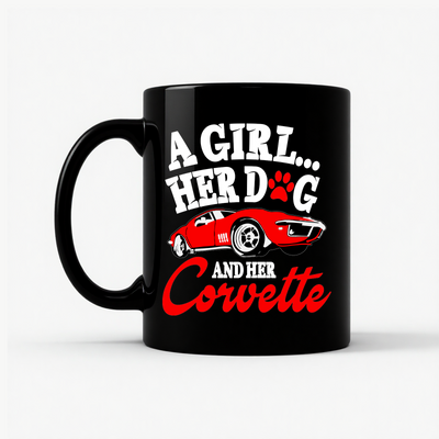 Corvette Dog Mom - C3 Corvette Lover & Dog Owner Mug