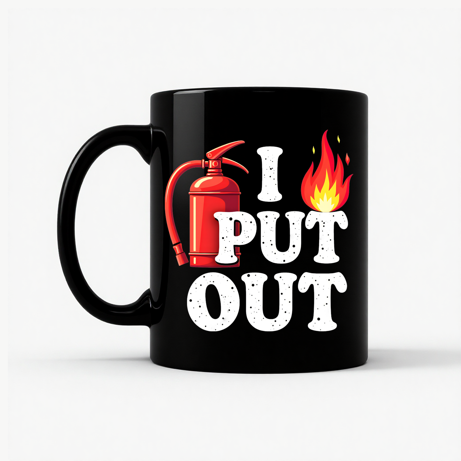 I Put Out Firefighter Mug in Black