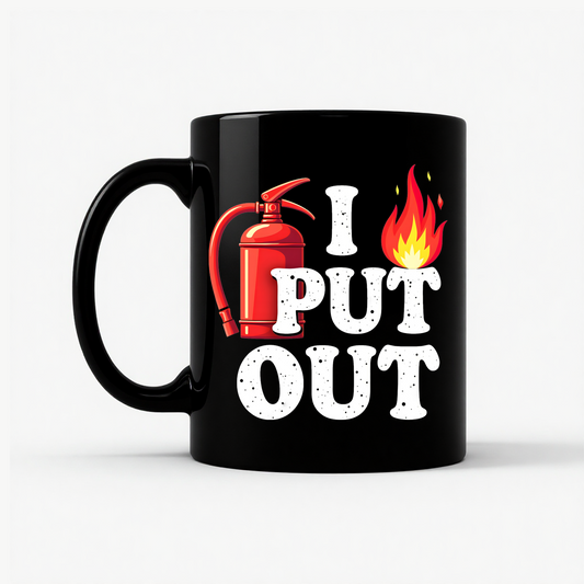 I Put Out Firefighter Mug in Black