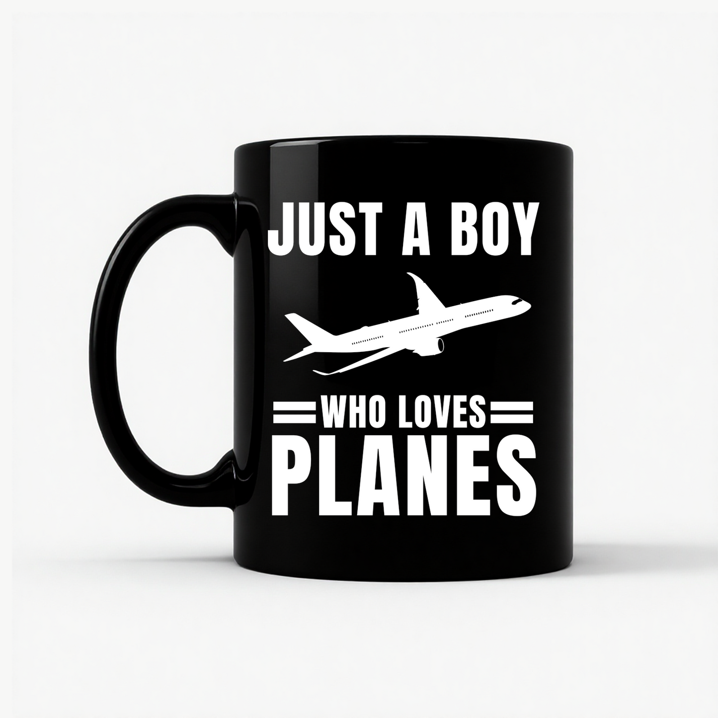 Airplane Pilot - Loves Planes Mug in Black
