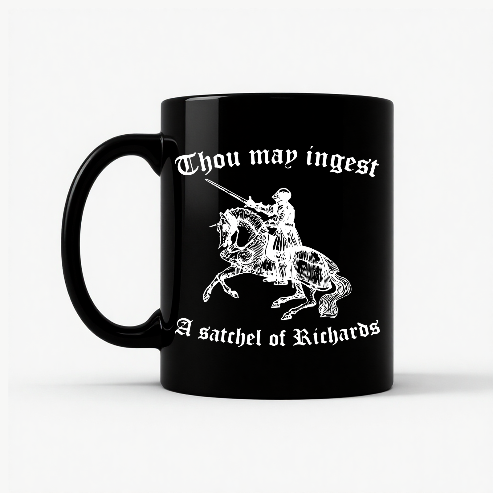 Satchel Of Richards Funny Mug in Black
