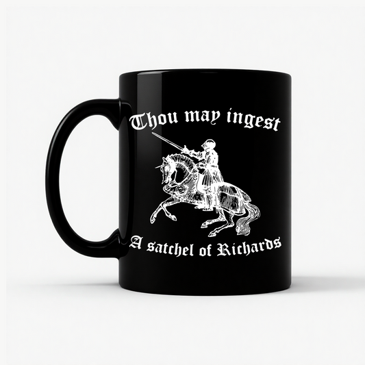 Satchel Of Richards Funny Mug in Black