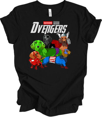 Dachshund Dvengers Funny Dog Lover Superhero T-Shirt