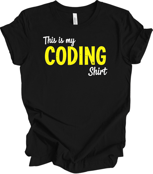 This is My Coding - Funny Coder T-Shirt in Black