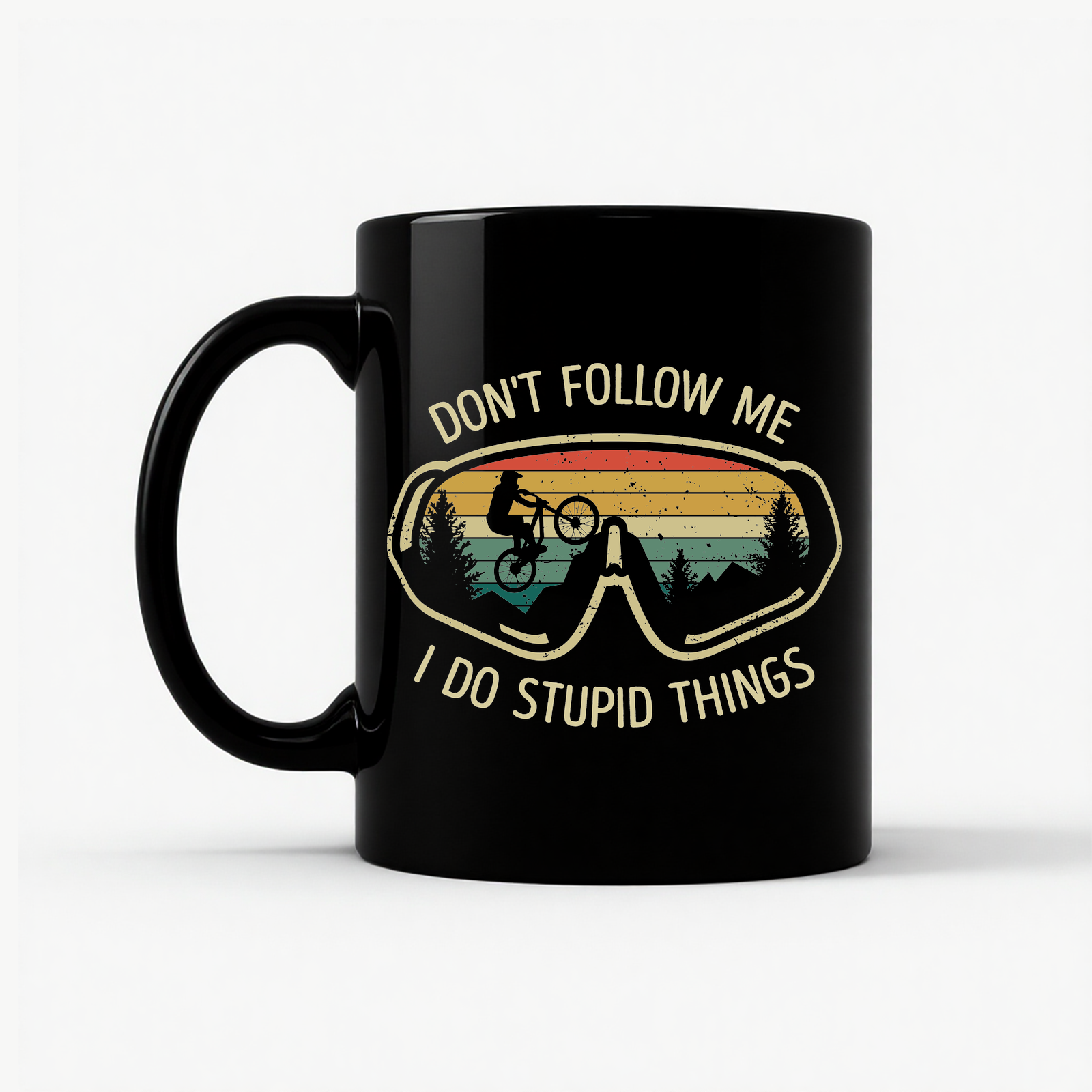Don't Follow Me MTB Mug in Black