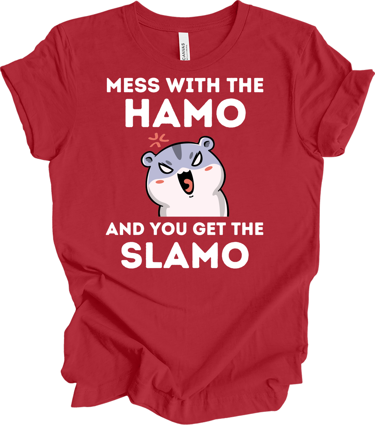 Mess With The Hamo Funny T-Shirt in Canvas Red