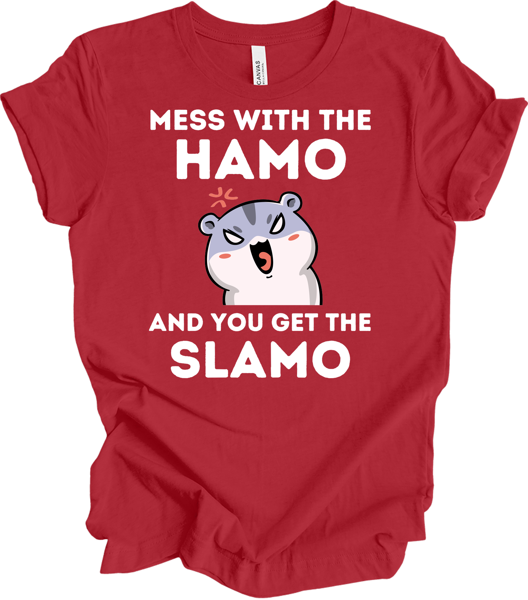 Mess With The Hamo Funny T-Shirt in Canvas Red