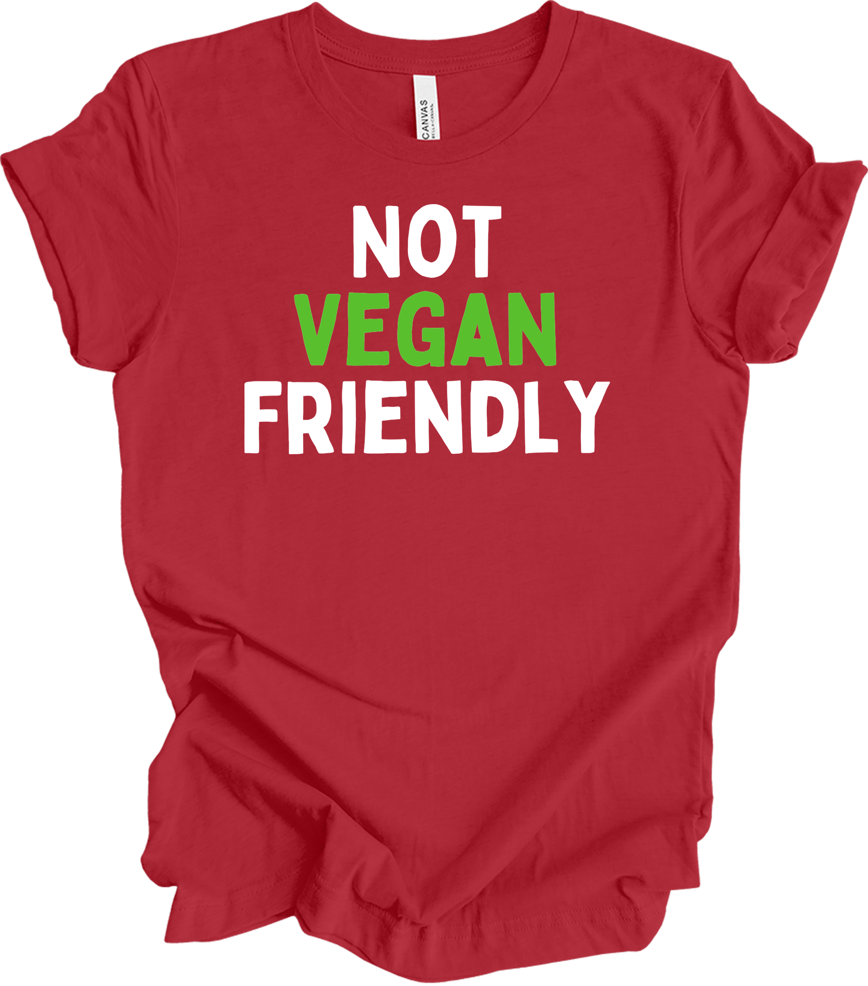 Not Vegan Friendly Meat Lover T-Shirt in Canvas Red