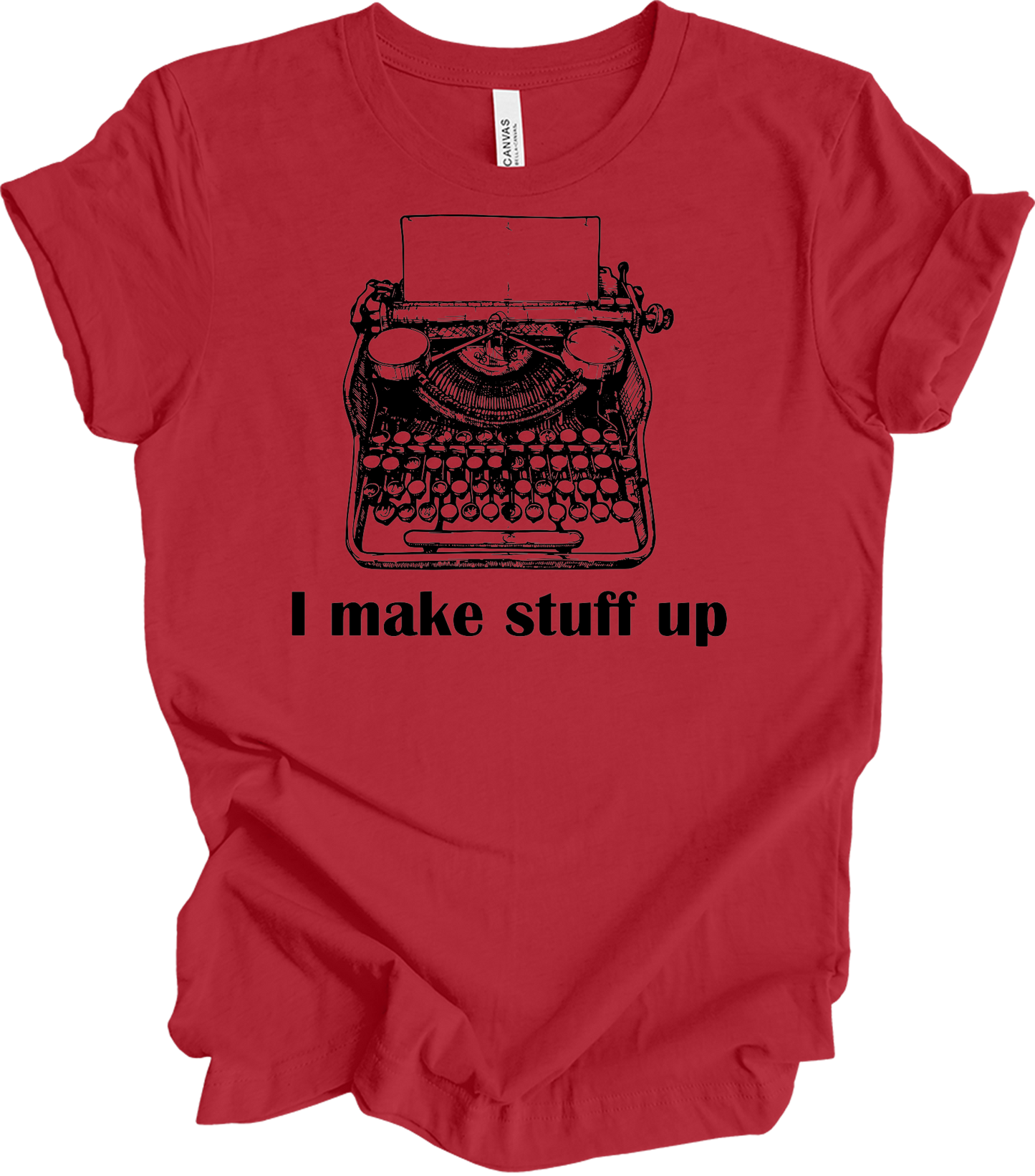 Writer : 'Plotting a Murder' Design T-Shirt in Canvas Red