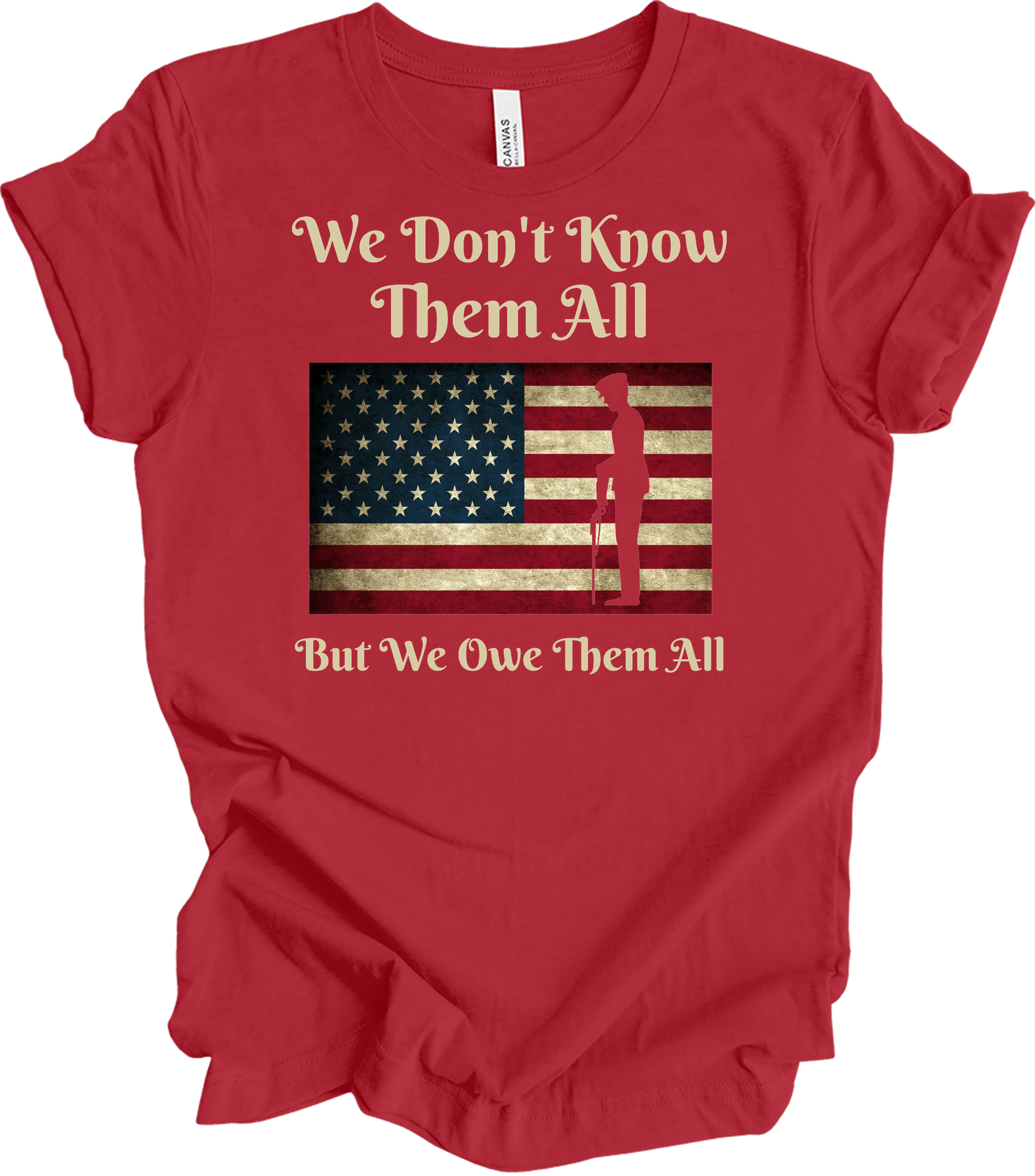 We Owe Them All T-Shirt in Canvas Red