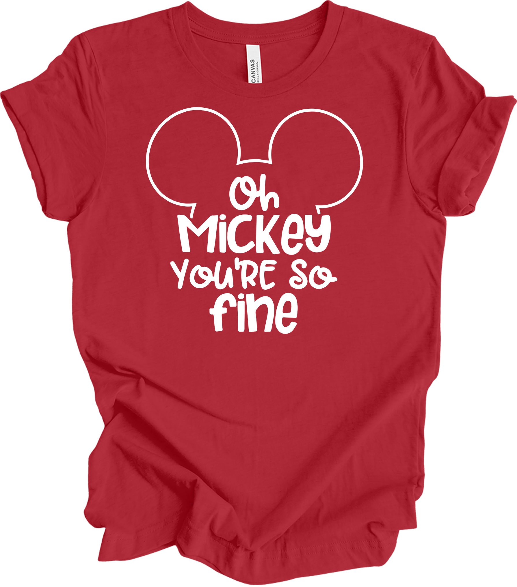 Oh Mickey You're So Fine - Unisex T-Shirt in Canvas Red