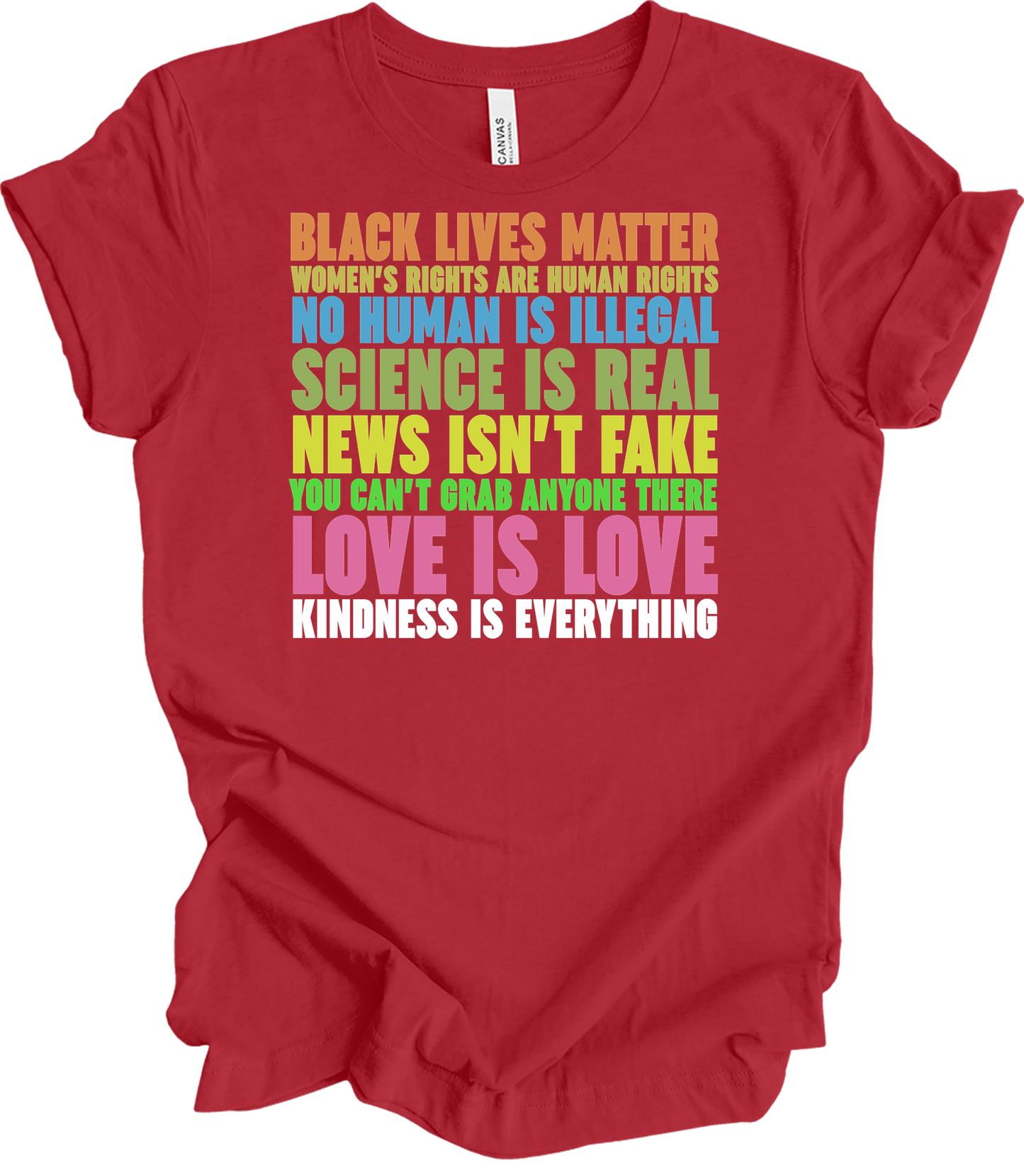 Science Is Real Equality T-Shirt in Canvas Red