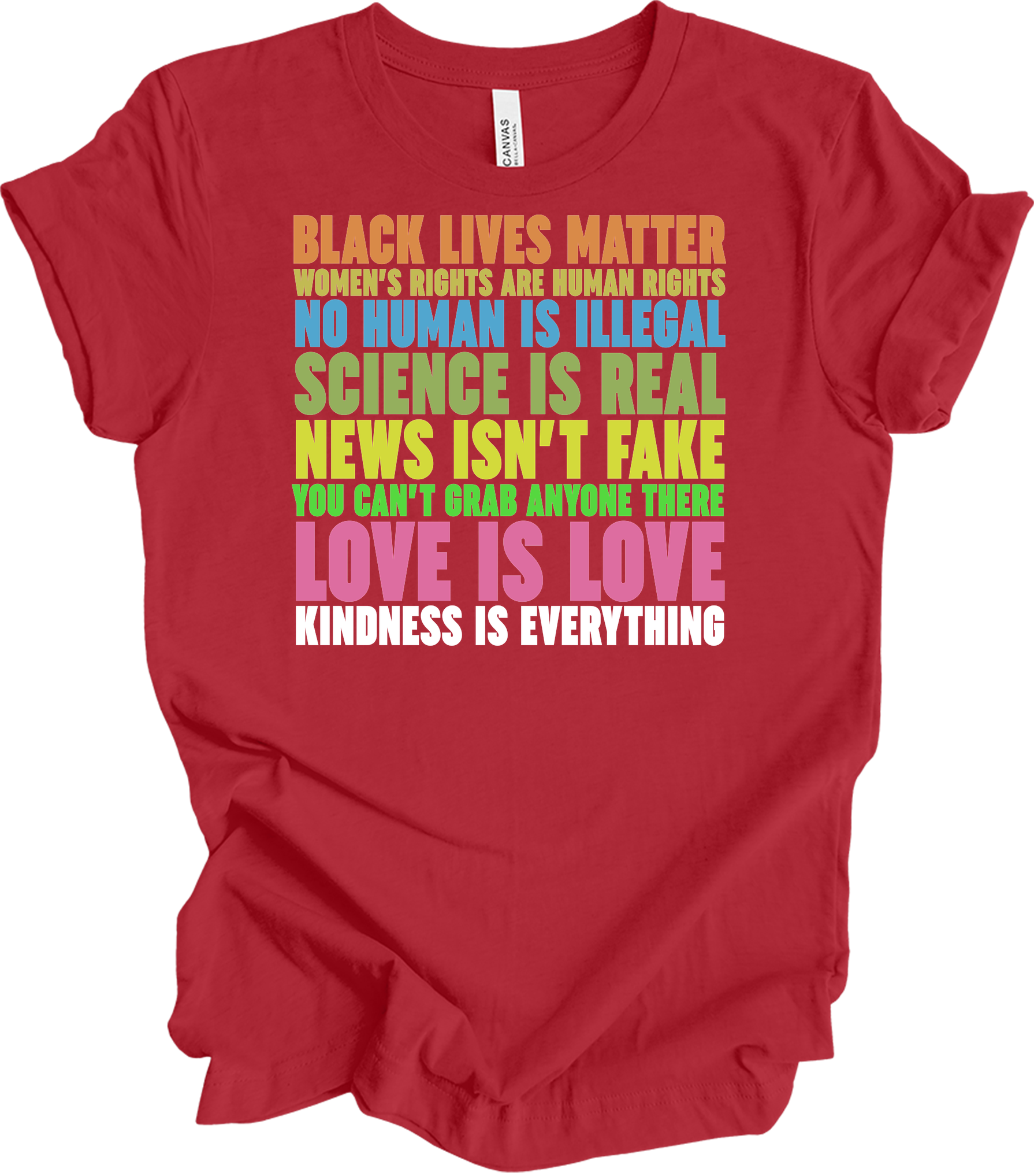 Science Is Real Equality T-Shirt in Canvas Red