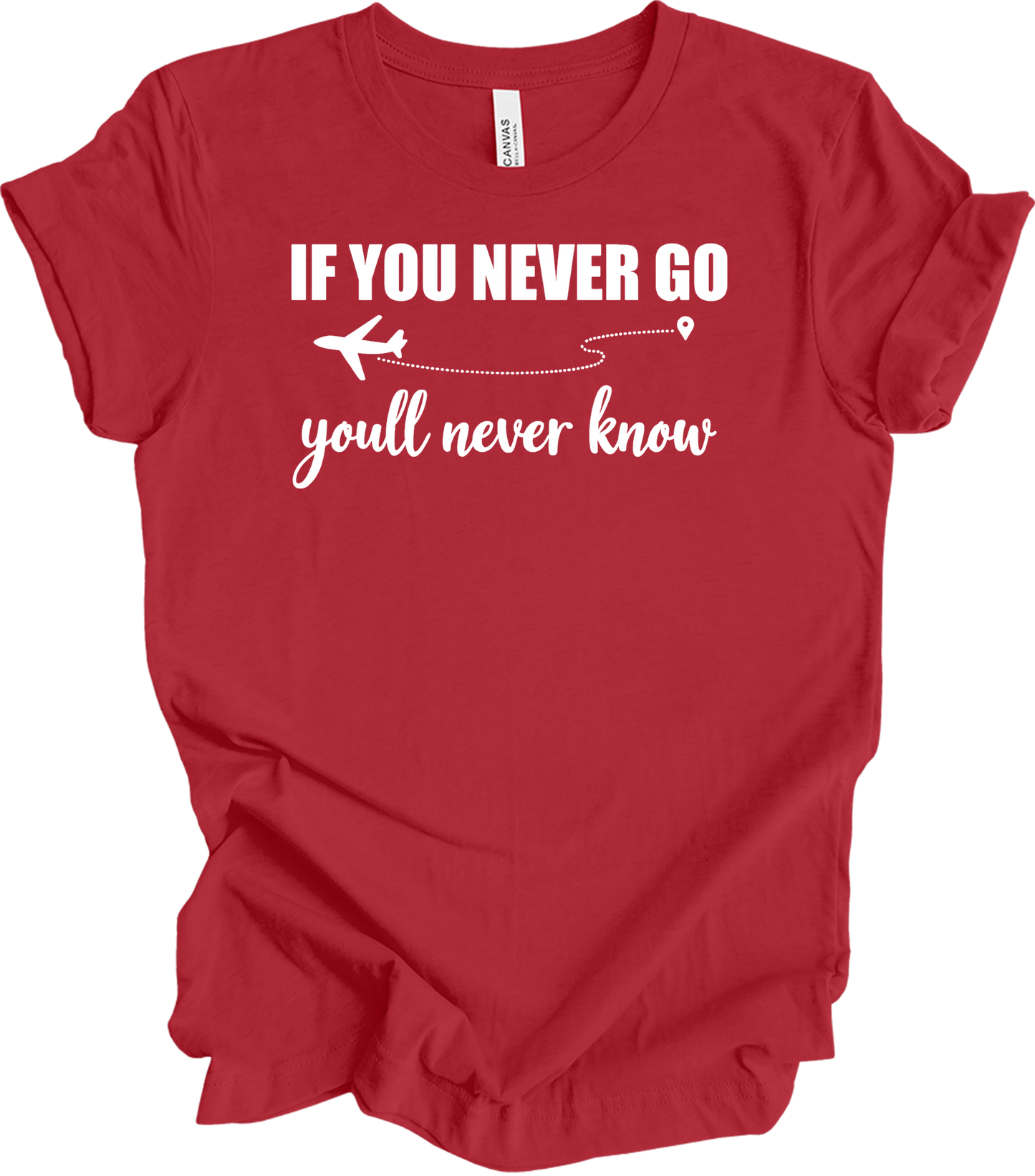 Airplane Mode Travel T-Shirt in Canvas Red
