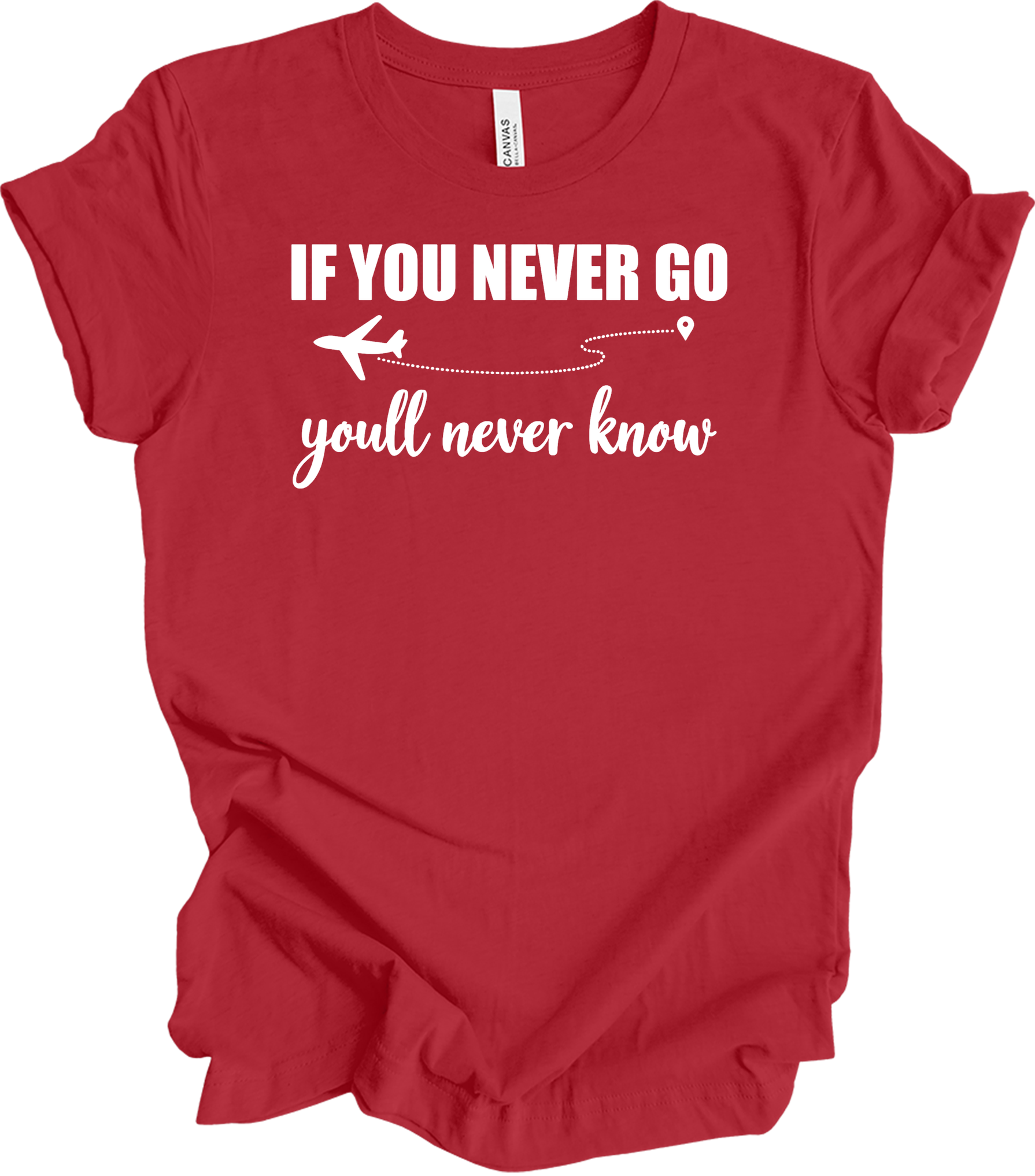 Airplane Mode Travel T-Shirt in Canvas Red
