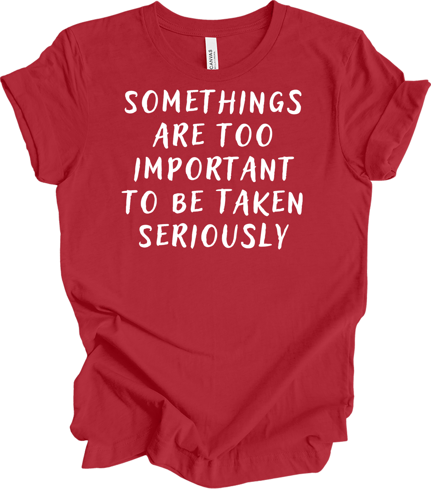 Stage Crew: Important Yet Fun T-Shirt in Canvas Red