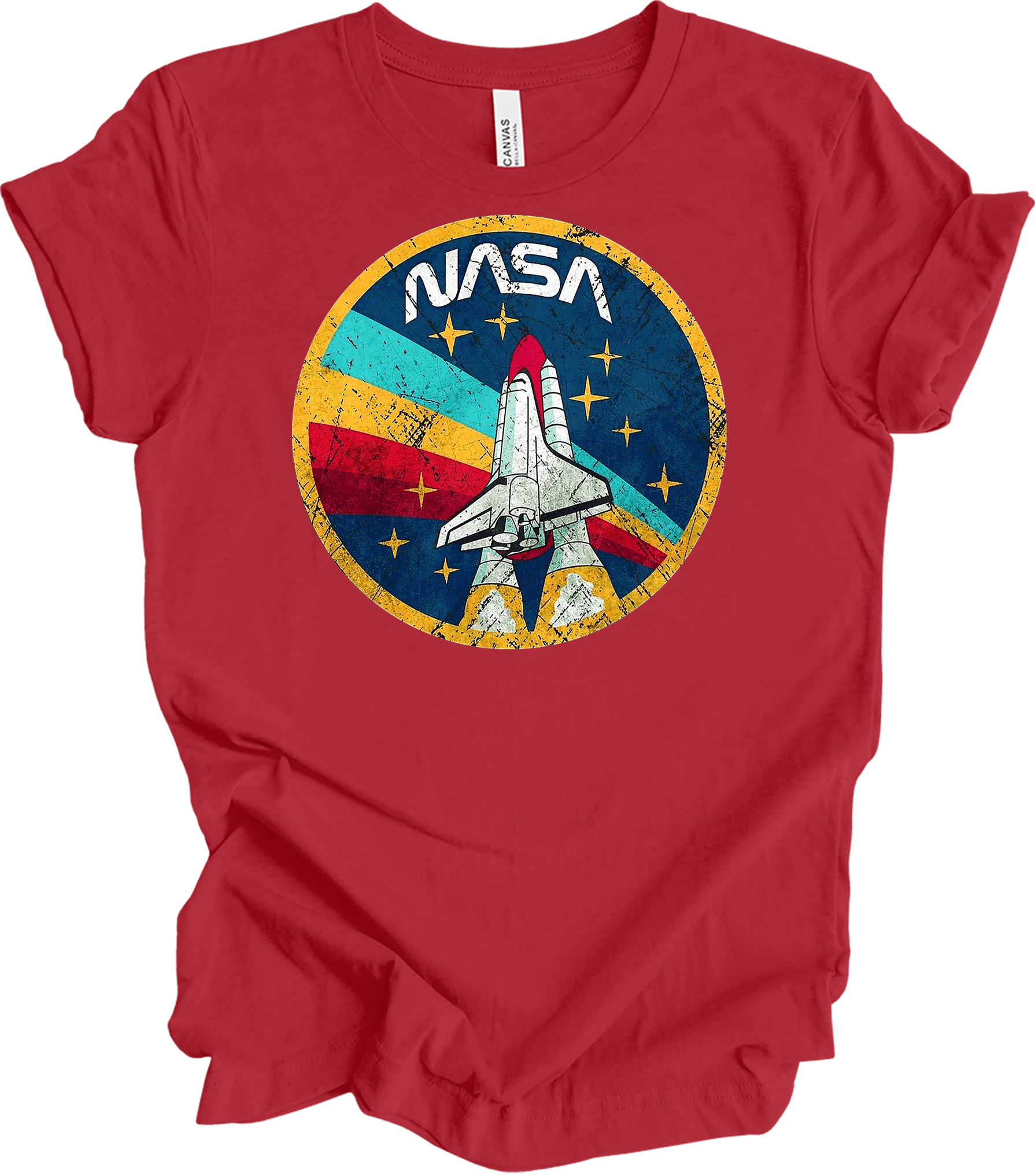 NASA Vintage Shuttle T-Shirt in Canvas Red