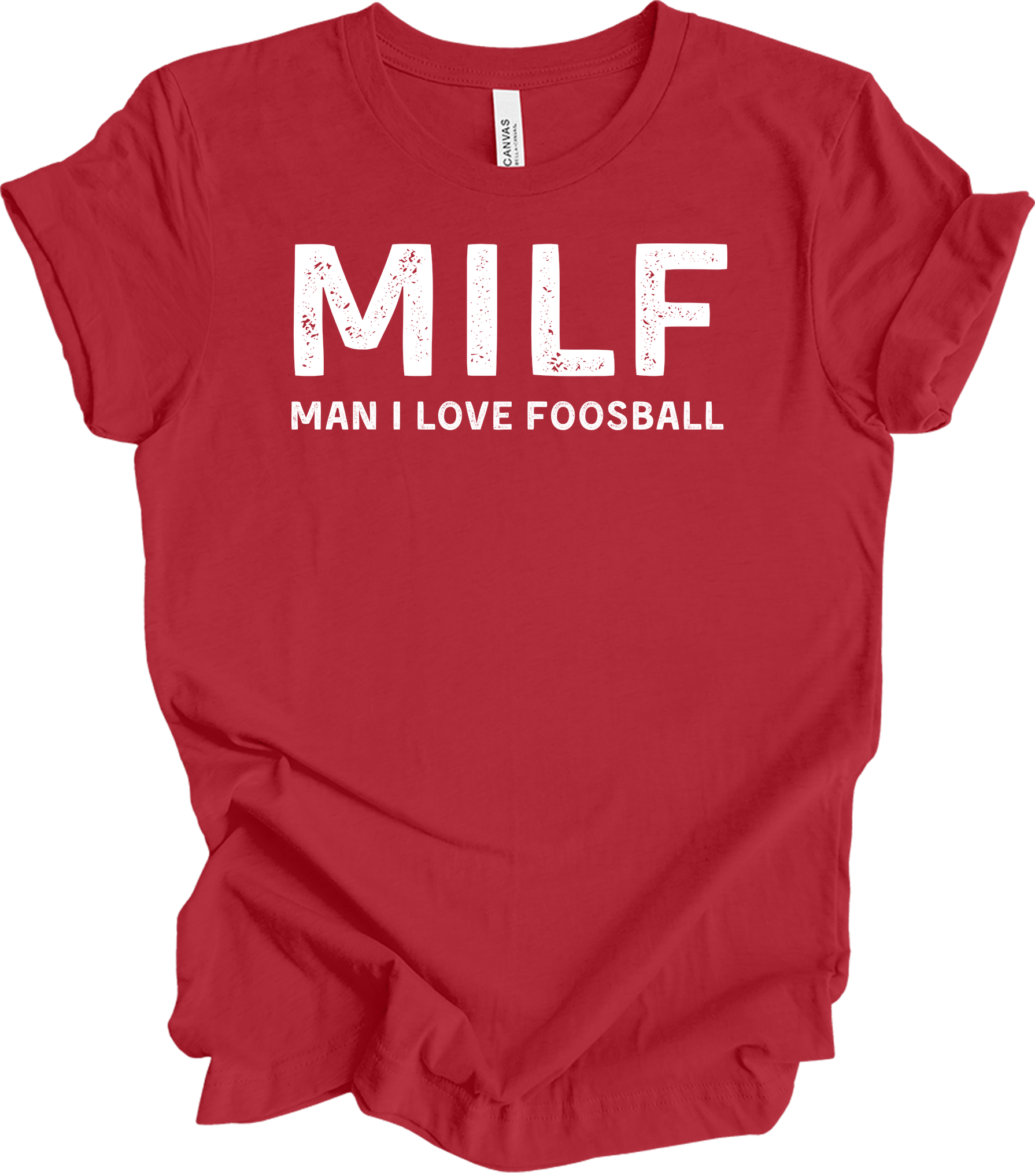 MILF Man I Love Foosball T-Shirt in Canvas Red